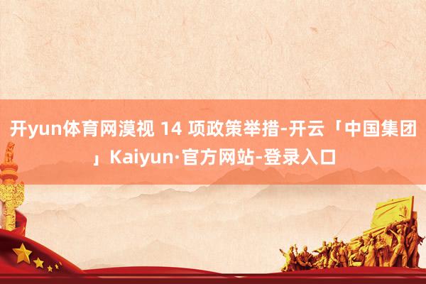开yun体育网漠视 14 项政策举措-开云「中国集团」Kaiyun·官方网站-登录入口