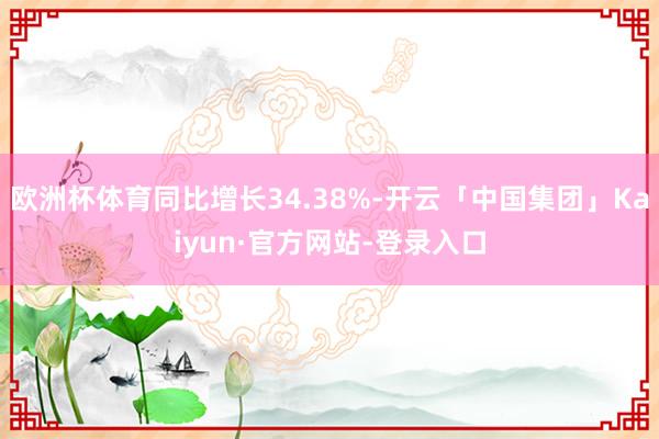 欧洲杯体育同比增长34.38%-开云「中国集团」Kaiyun·官方网站-登录入口