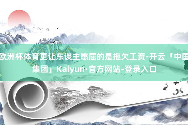 欧洲杯体育更让东谈主憋屈的是拖欠工资-开云「中国集团」Kaiyun·官方网站-登录入口