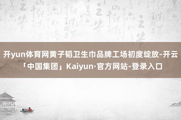 开yun体育网黄子韬卫生巾品牌工场初度绽放-开云「中国集团」Kaiyun·官方网站-登录入口