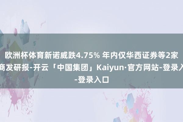 欧洲杯体育新诺威跌4.75% 年内仅华西证券等2家券商发研报-开云「中国集团」Kaiyun·官方网站-登录入口