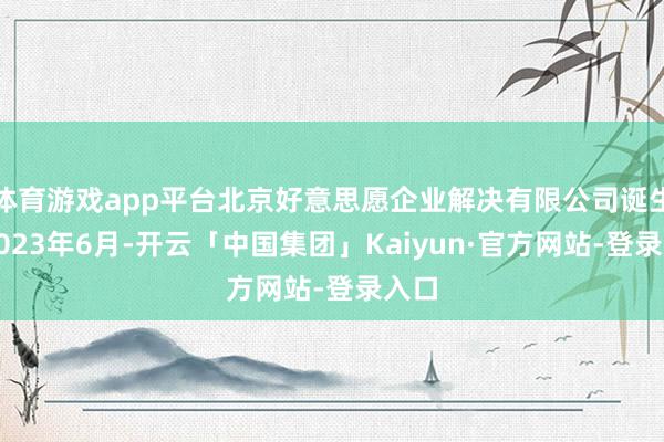 体育游戏app平台北京好意思愿企业解决有限公司诞生于2023年6月-开云「中国集团」Kaiyun·官方网站-登录入口